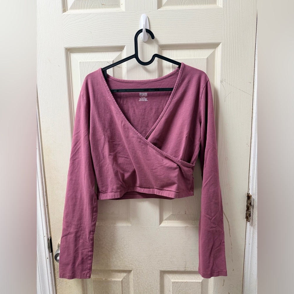 💕 PINK Victoria’s Secret Wrap Top In Pink